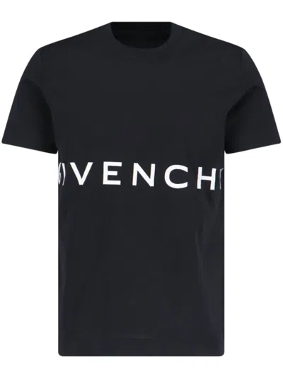 Givenchy 4g Logo Print T-shirt In Black