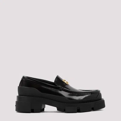 Givenchy 4g Terra Leather Loafers In Black