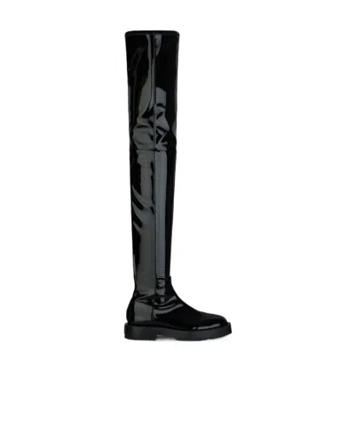 Givenchy 4g Thigh-high Boots In Black