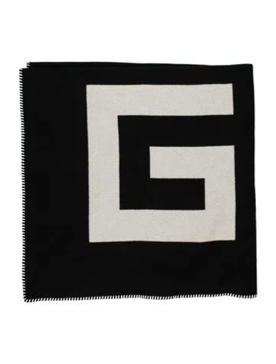 Pre-owned Givenchy 4g Throw Blanket In Black