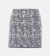 Givenchy Skirt In 4g Tweed With 4g Liquid Detail In Blue