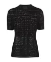 Givenchy 4g Velour T-shirt In Black