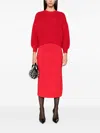 Givenchy Signature 4g Motif Crew Neck Sweater In Red