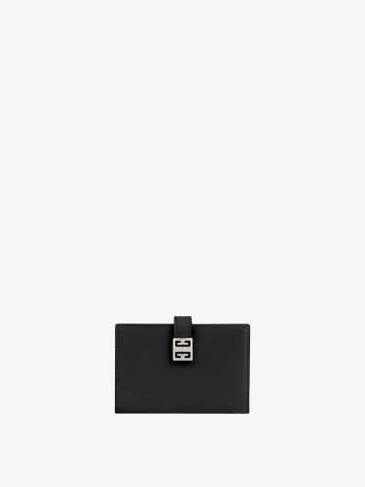 Givenchy 4g Wallet In Box Leather In Black