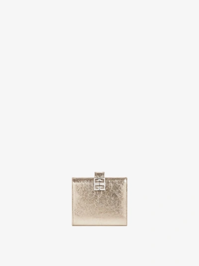Givenchy 4g Wallet In Laminated Leather In Multicolor
