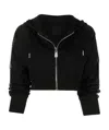 Givenchy 4g Webbing Cropped Zip-front Hoodie In Black