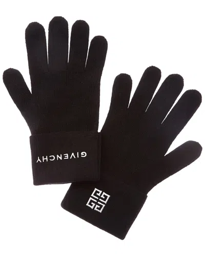 GIVENCHY GIVENCHY 4G WOOL & CASHMERE-BLEND GLOVES