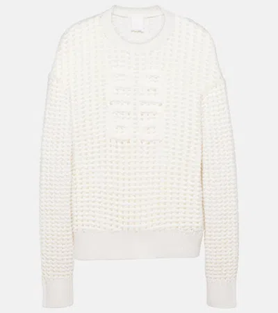Givenchy 4g Wool And Cashmere Sweater In White