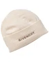 Givenchy Logo Wool Beanie In White