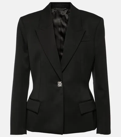 Givenchy Jacket In Wool With 4g Liquid Detail In Black