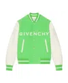 Givenchy 4g Wool-blend Varsity Jacket In Green