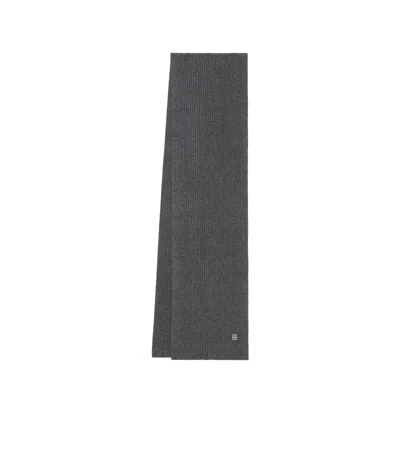 Givenchy 4g Wool Cashmere Scarf In Black