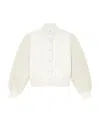 Givenchy Cropped Varsity Jacket In Wool And 4g Fur In White