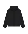 Givenchy Zipped Hoodie In Wool With 4g Detail In Black