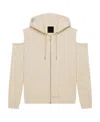 Givenchy 4g Zipped Off-shoulder Jacket In Nude