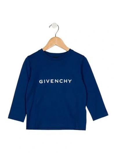 Pre-owned Givenchy Babies' 4y Boys  Logo Long Sleeve Shirt W/tags In Blue