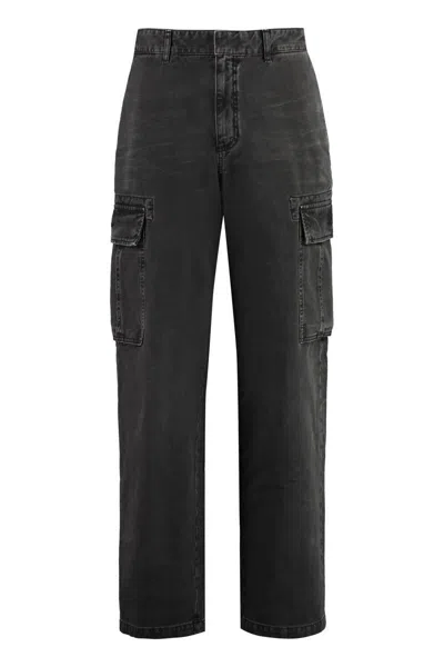Givenchy 5-pocket Straight-leg Jeans Multi-pocket Cotton Trousers In Grey