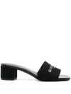 Givenchy Canvas 4g Mules In Black