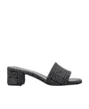 Givenchy 55mm 4g-jacquard Leather Mules In Black