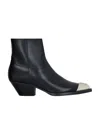Givenchy Black Western Leather Ankle Boots In Black