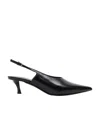 Givenchy Show Kitten-heel Slingback Leather Pumps In Black