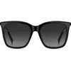 Givenchy 56mm Gradient Rectangle Sunglasses In Black/grey Shaded