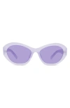 Givenchy 57mm Cat Eye Sunglasses In White/other/violet