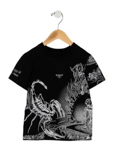 Pre-owned Givenchy Babies' 5y Boys Graphic  Shirt In Black/white
