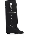 Givenchy Shark Lock Cowboy Boot In Black