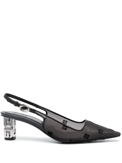 Givenchy 65mm Logo-plaque Leather Pumps In Black
