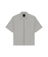 Givenchy Zipped Shirt In Monogram 72 Jacquard In Gray