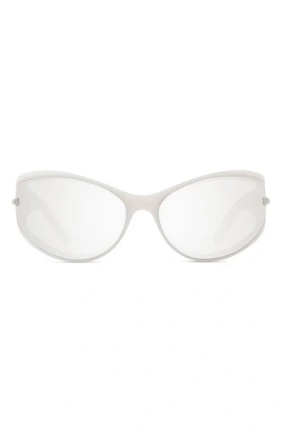 Givenchy 75mm Oversize Oval Sunglasses In Gray