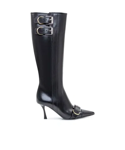 GIVENCHY GIVENCHY VOYOU BUCKLE-DETAILED KNEE BOOTS