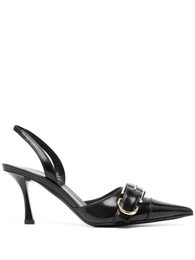 Givenchy Voyou Leather Slingback In Black