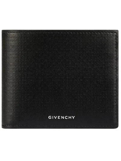 Givenchy Compact Black Calf Leather Wallet With Subtle Branding
