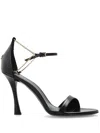 Givenchy 4g Liquid 90 Leather Sandals In Black