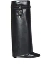 Givenchy 90mm Shark Lock Boots In Black