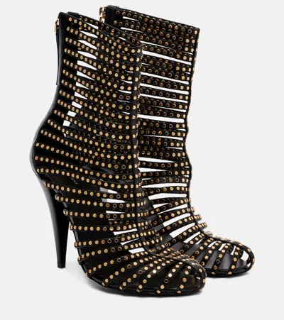 Givenchy 95 Embellished Leather Ankle Boots In Black