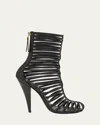 Givenchy 95mm Caged Leather Booties In Black