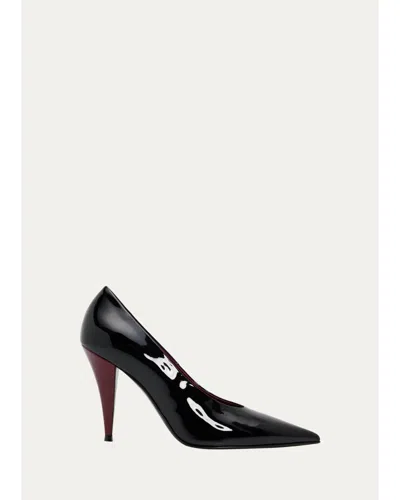 Givenchy 95mm Pointy Patent Leather Pumps In Multi