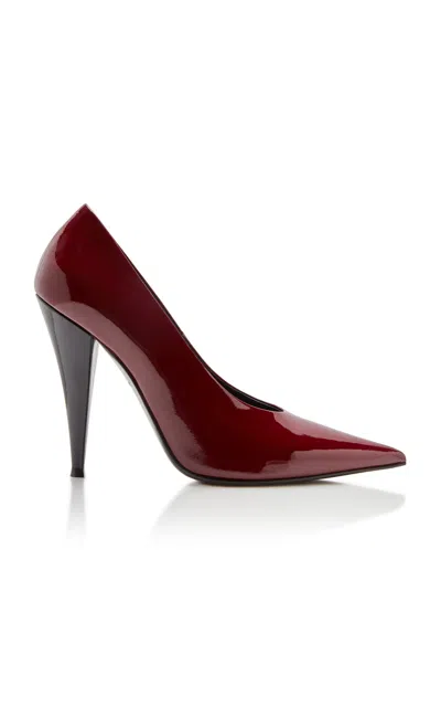 Givenchy 95mm Pointy Patent Leather Pumps In Red