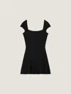 Givenchy A-line Dress In Rib In Black