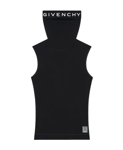 Givenchy A Sleeveless Vest With A Balaclava In Black