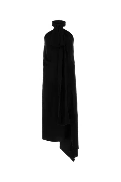 Givenchy Draped Viscose-acetate Dress In Black