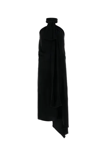 Givenchy Asymmetrical-cut Midi Dress In Black