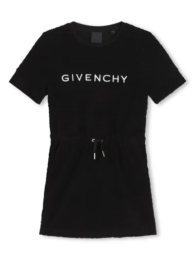 Givenchy Cotton Terry Jacquard Dress In Black