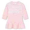Givenchy Logo Embroidered Knitted Dress In Pink