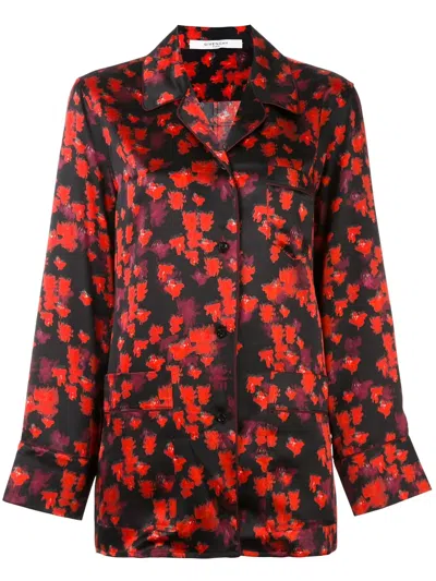 Givenchy Abstract Floral Print Shirt In Multi