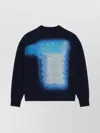Givenchy Abstract Pattern Crewneck Sweater With Ribbed Finish In Blue