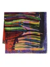 Givenchy Abstract-print Frayed Scarf In Multicolour